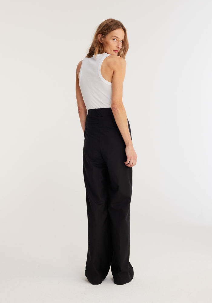 Cotton rib tank top | white