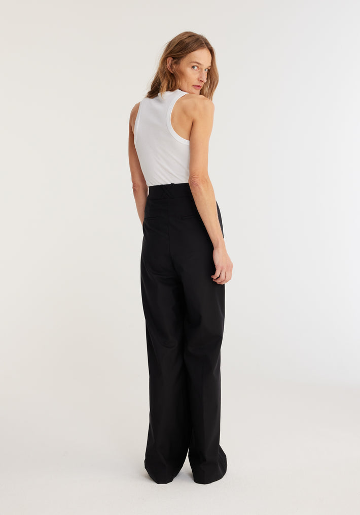 Cotton rib tank top | white