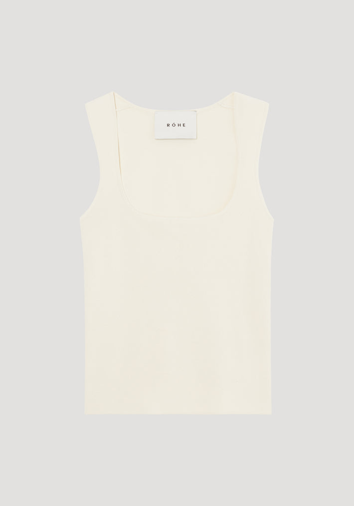 Bustier shaped knitted top | off white