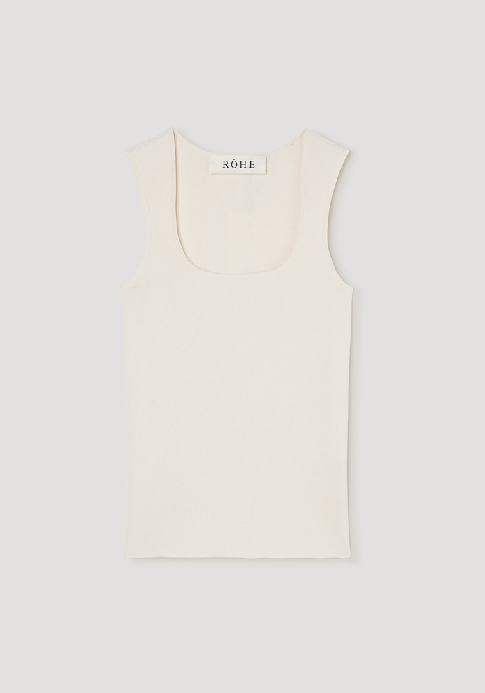 Bustier shaped knitted top | off white