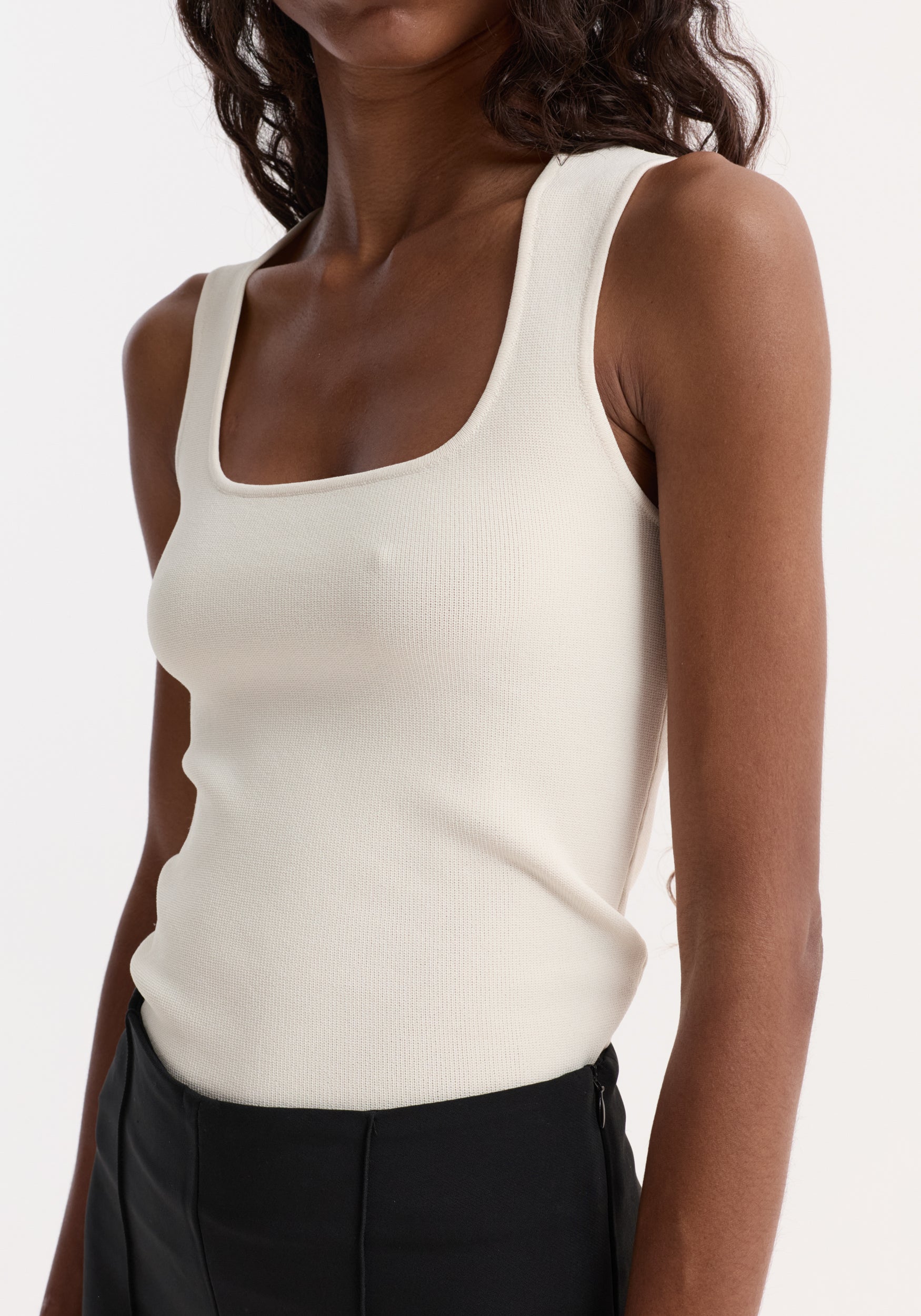 RHODOLIRION／ 2WAY TANKTOP SHEER RhodolirioN / ロドリリオン | 2Way Tank Top Sheer - Black | 通販