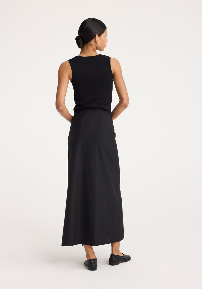 Bustier shaped knitted top | black