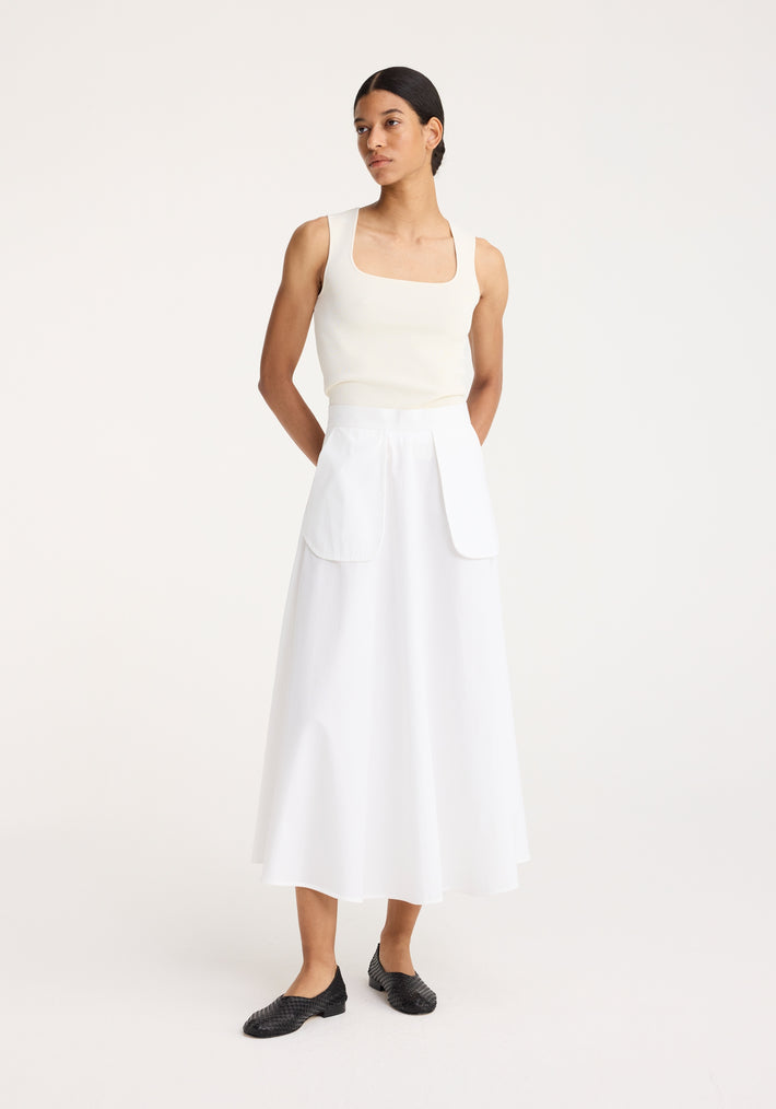 Bustier shaped knitted top | off white