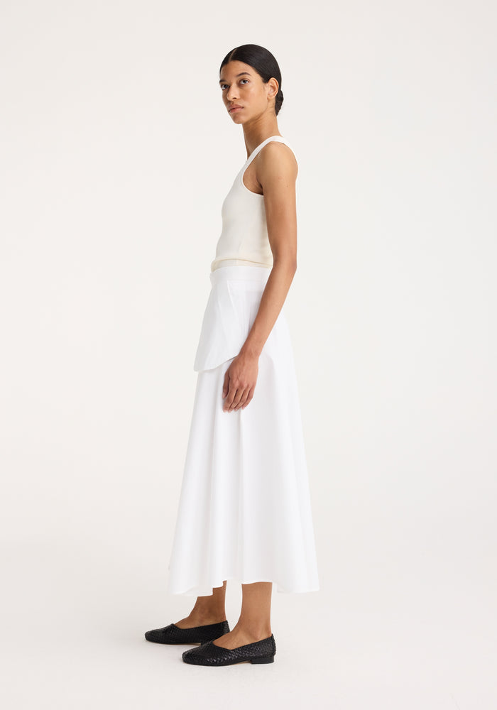 Bustier shaped knitted top | off white