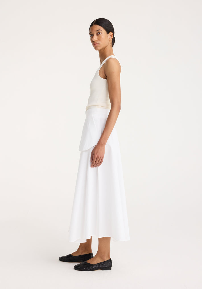 Bustier shaped knitted top | off white