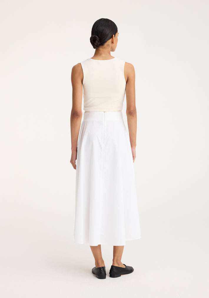 Bustier shaped knitted top | off white