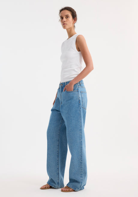 Dense rib tank top | optic white