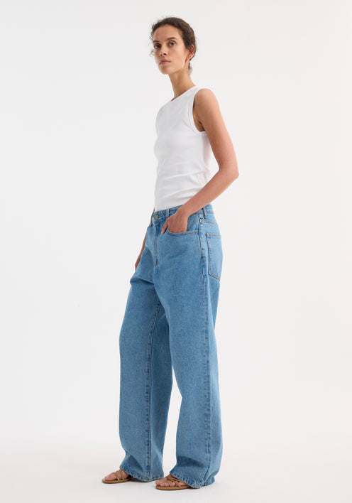 Dense rib tank top | optic white