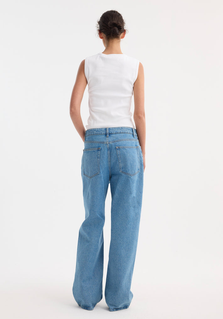 Dense rib tank top | optic white
