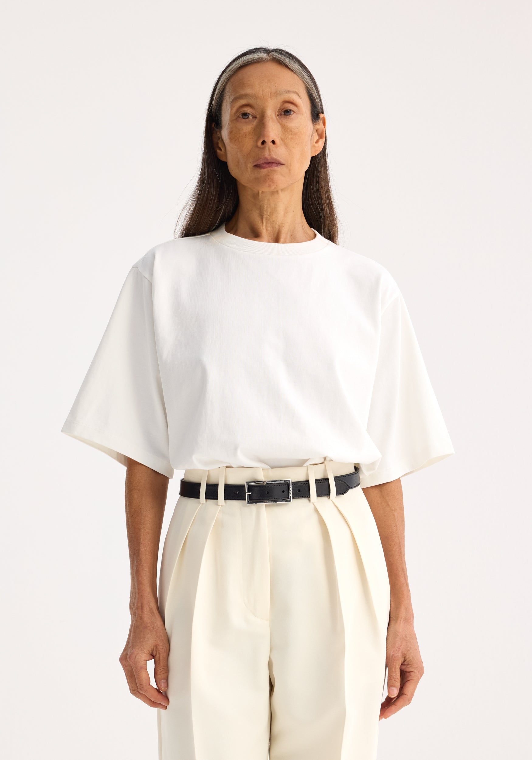 Tシャツ・カットソー [RUSTIC REVERIE] Holy Sting Oversized T-shirts [White] ROTATE-OVERSIZED-T-SHIRT-
