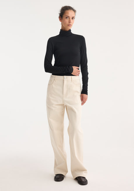 Fine merino turtleneck | black
