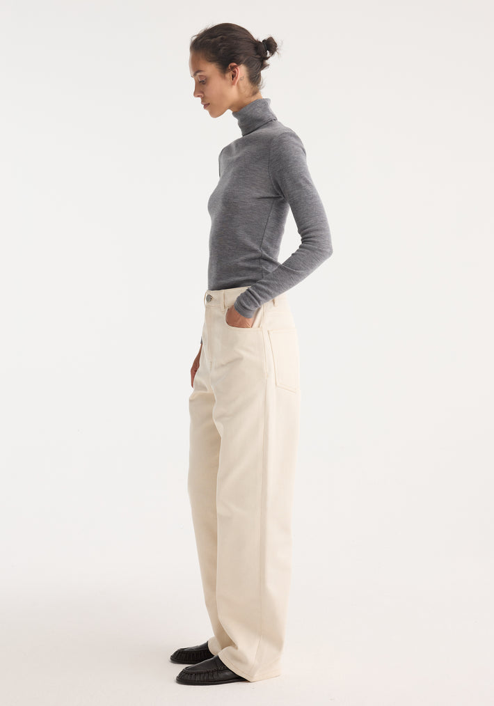 Fine merino turtleneck | mid grey melange