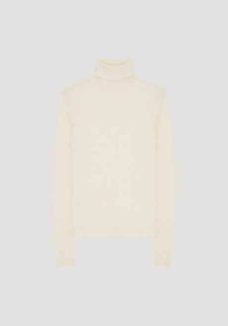 Fine merino turtleneck | off-white