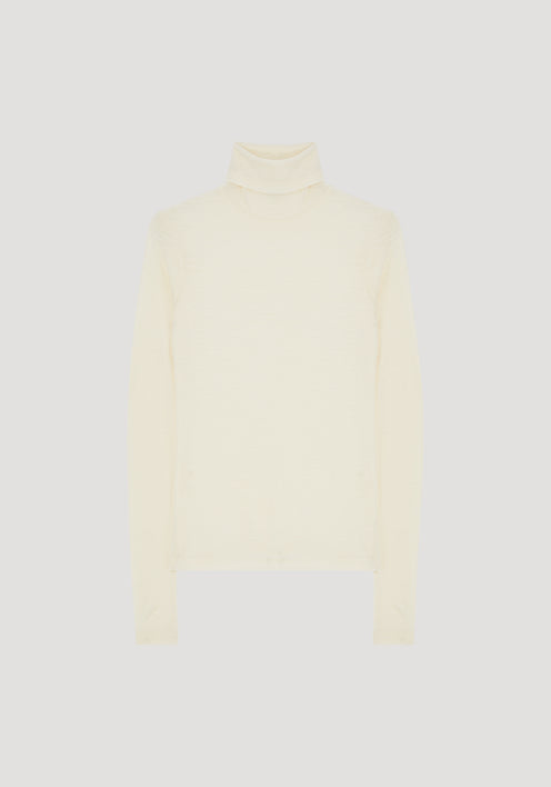 Fine merino turtleneck | off-white