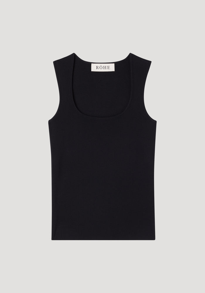 Bustier shaped knitted top | black