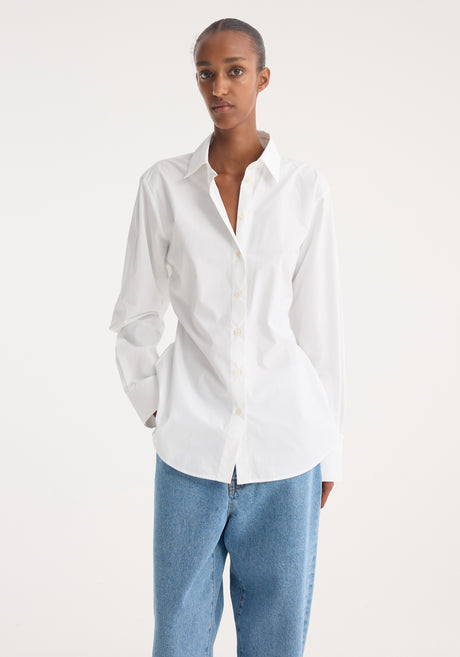 Poplin shaped shirt | optic white
