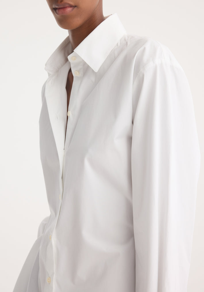 Poplin shaped shirt | optic white