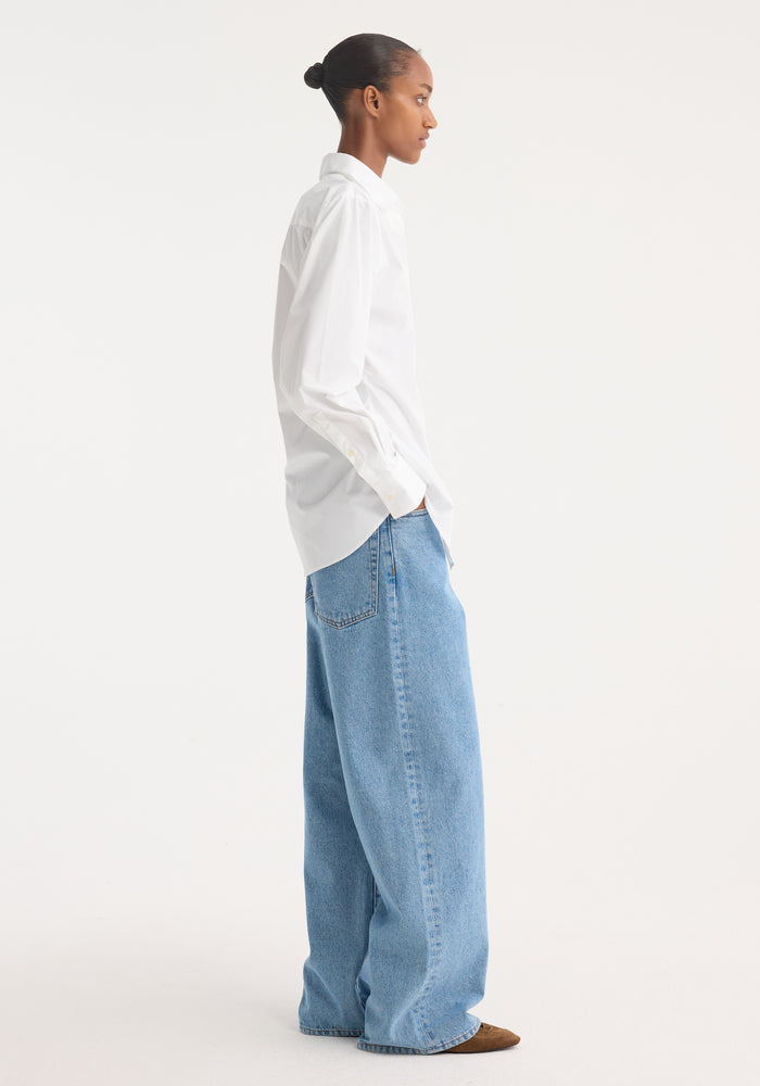 Poplin shaped shirt | optic white