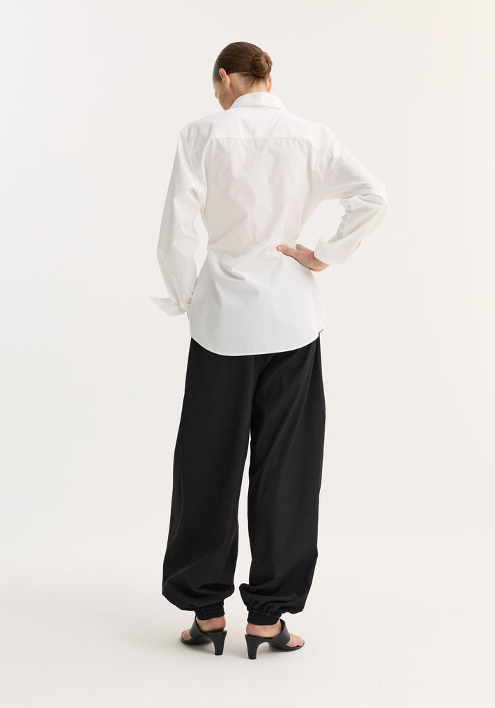 Poplin shaped shirt | optic white