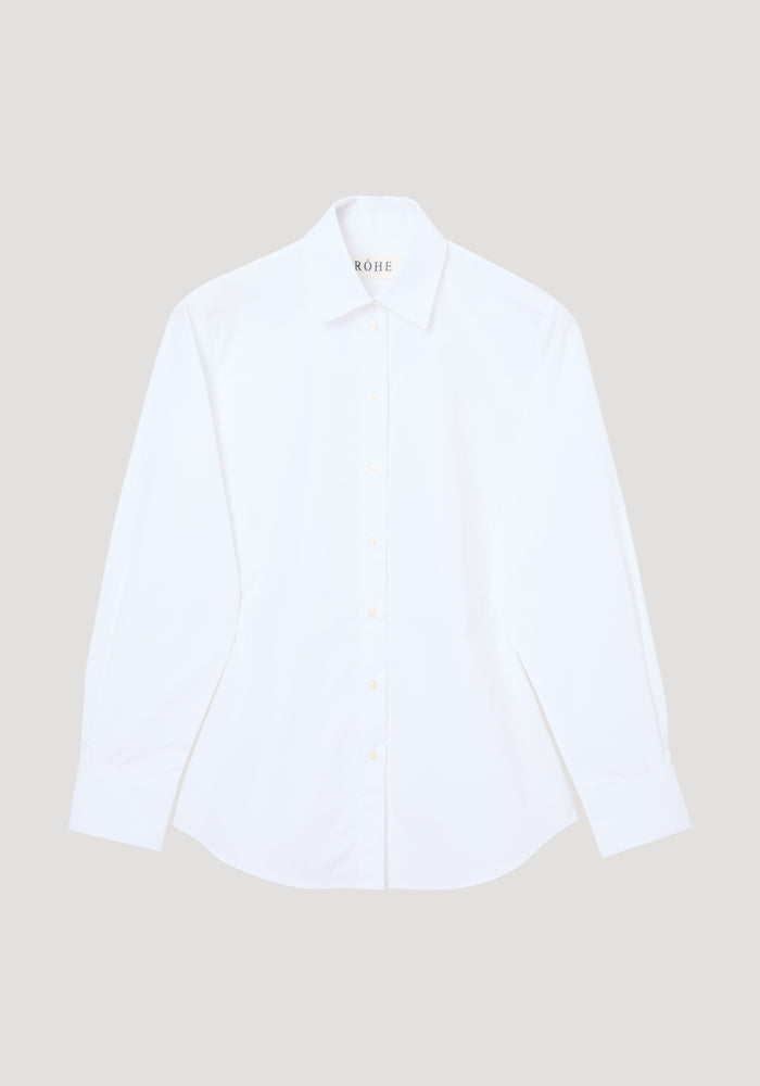 Poplin shaped shirt | optic white