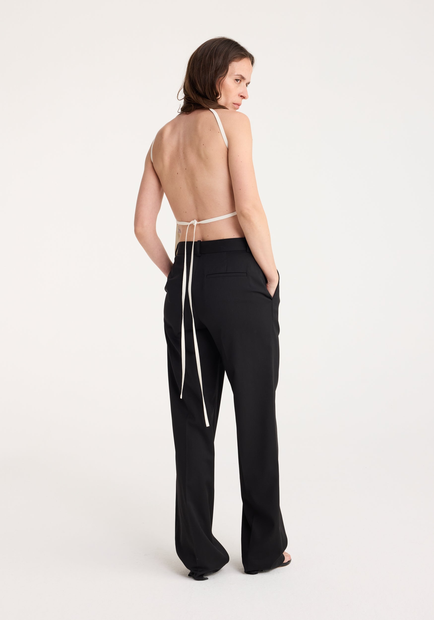 Rohe Open Back Sleeveless Top Off White