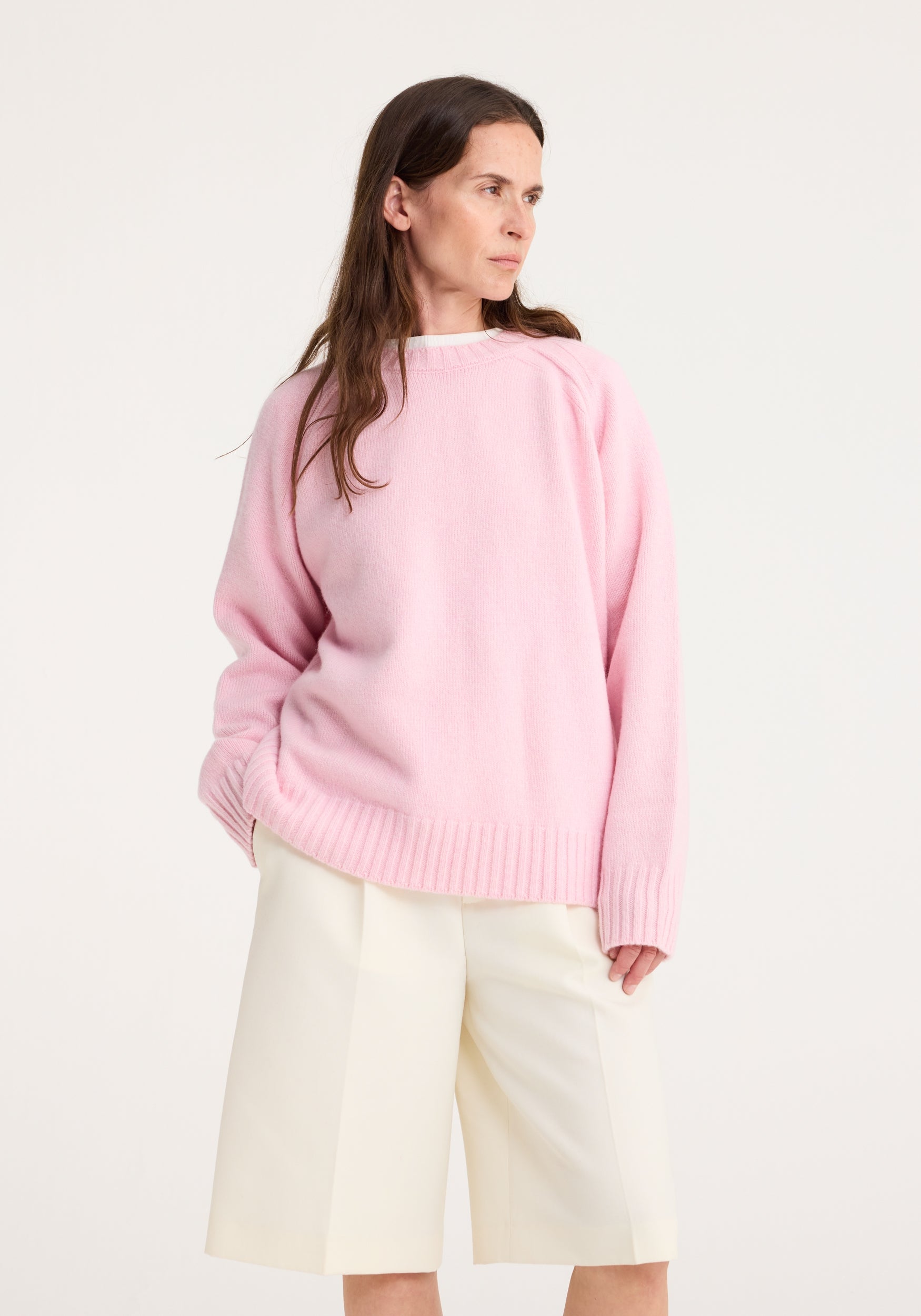 Pale pink cashmere sweater hotsell