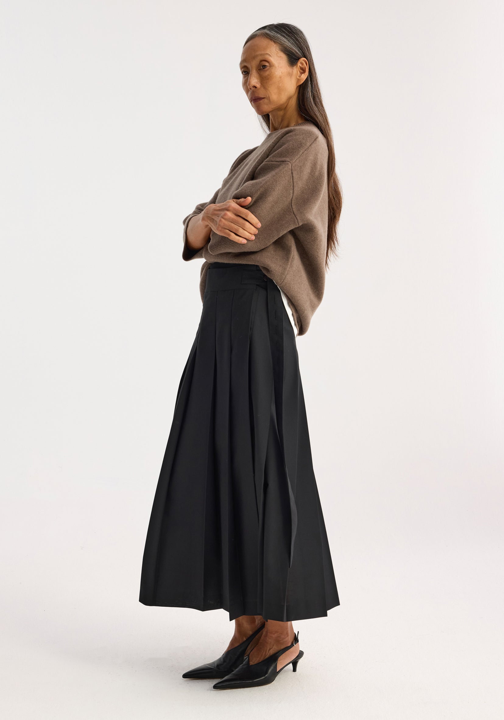 Plissé wrap skirt– Róhe