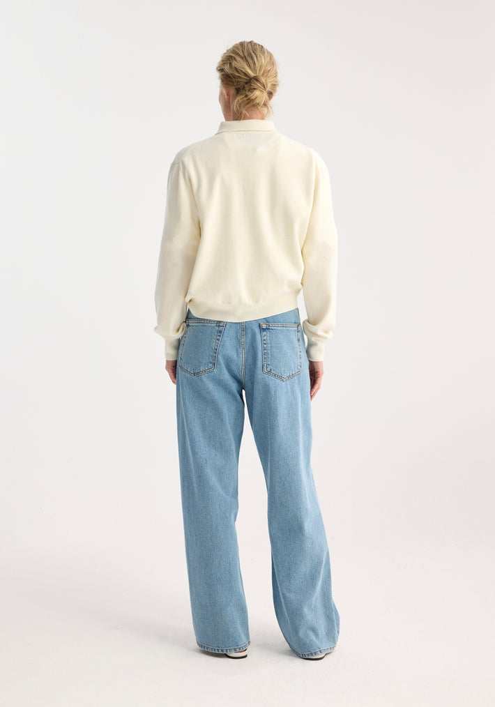 Wool cashmere polo | off white