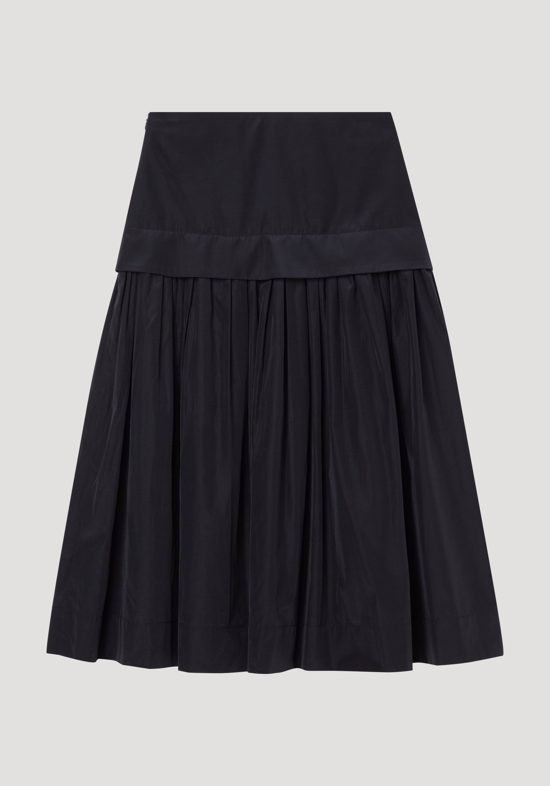 Voluminous pleated taffeta skirt– Róhe