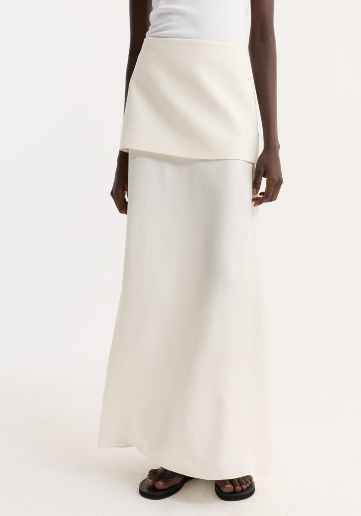 Integrated fluid silk skirt | cream