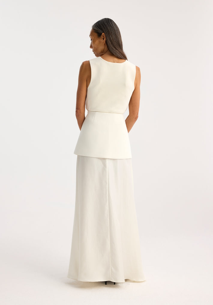 Integrated fluid silk skirt | cream