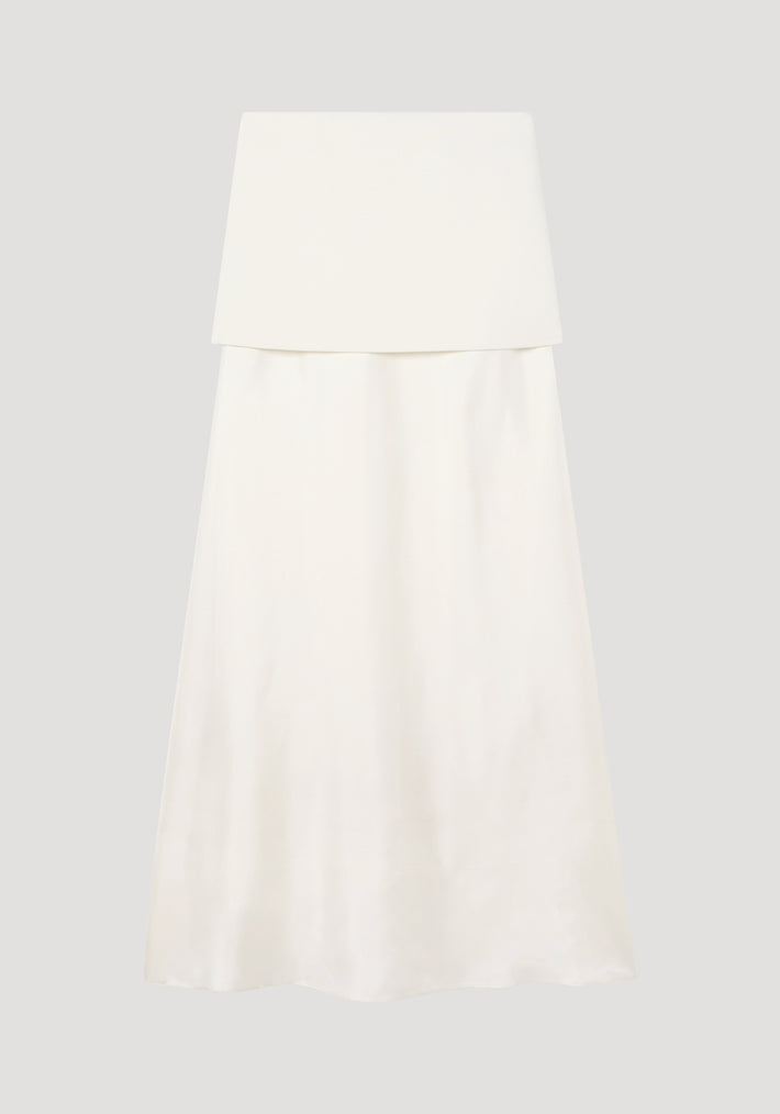 Integrated fluid silk skirt | cream