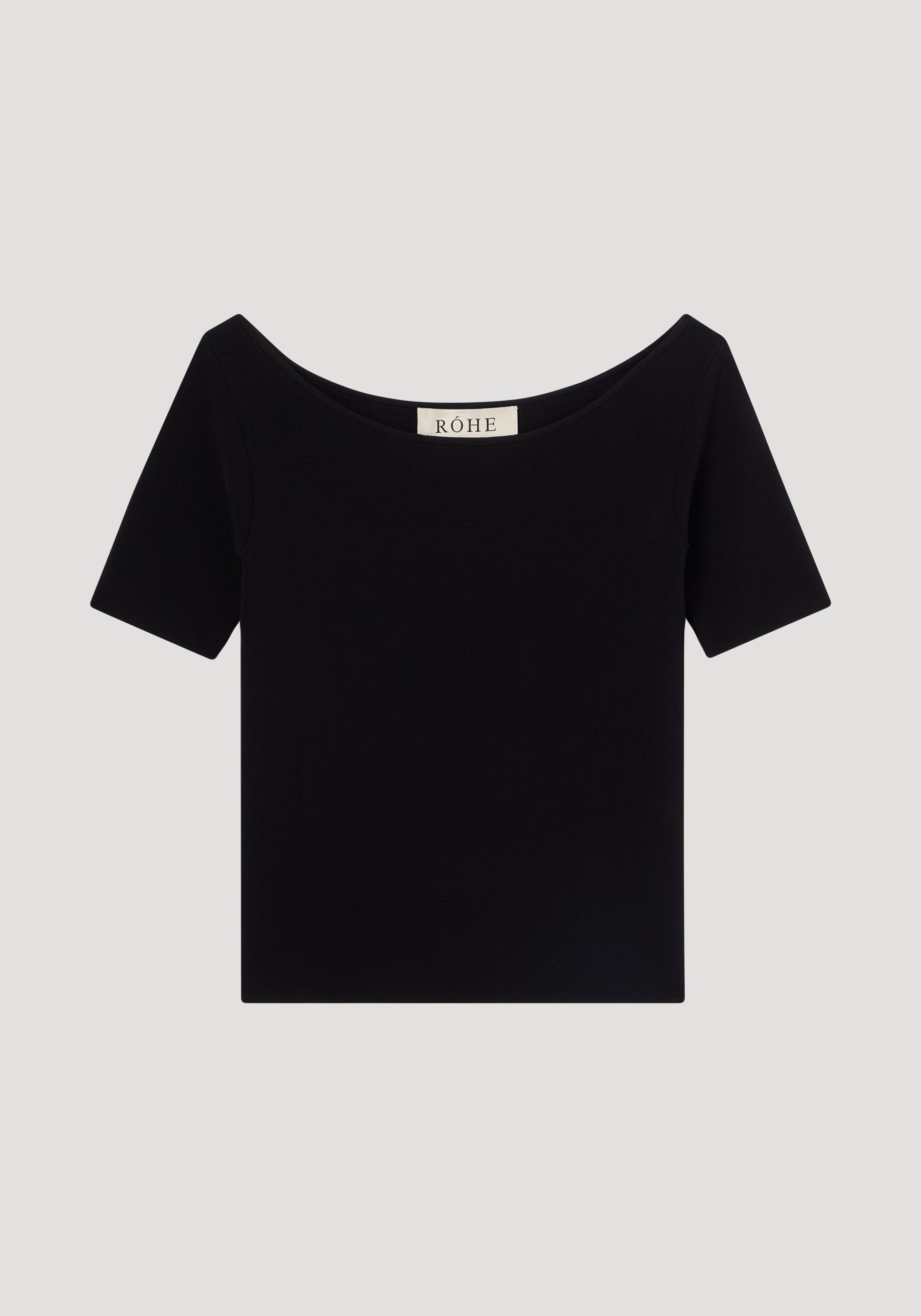 【L'Appartement】Linen Boat Neck Knit ブラック L'Appartement】Linen Boat Neck Knit ブラック L'Appartement