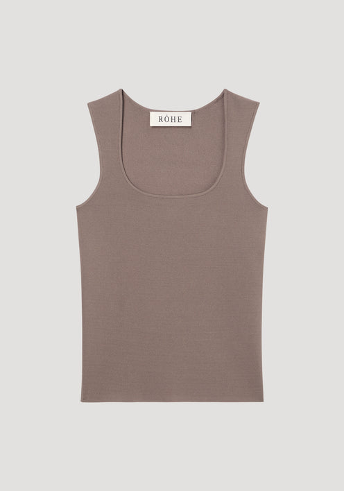 Bustier shaped knitted top | taupe