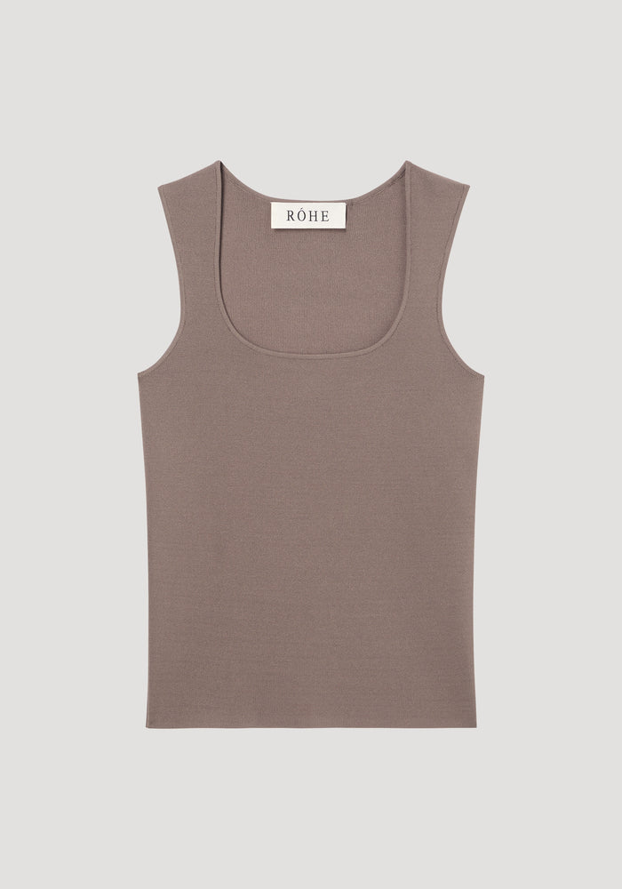 Bustier shaped knitted top | taupe