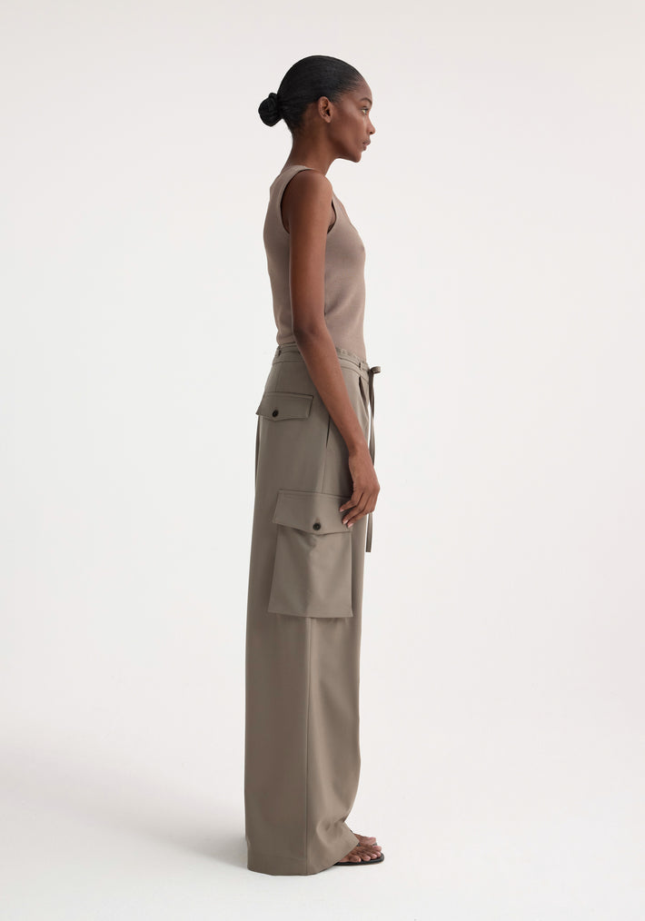 Bustier shaped knitted top | taupe