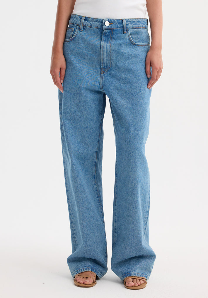 Signature baggy fit denim | denim blue