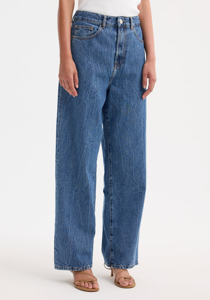 Signature baggy fit denim | mid denim blue
