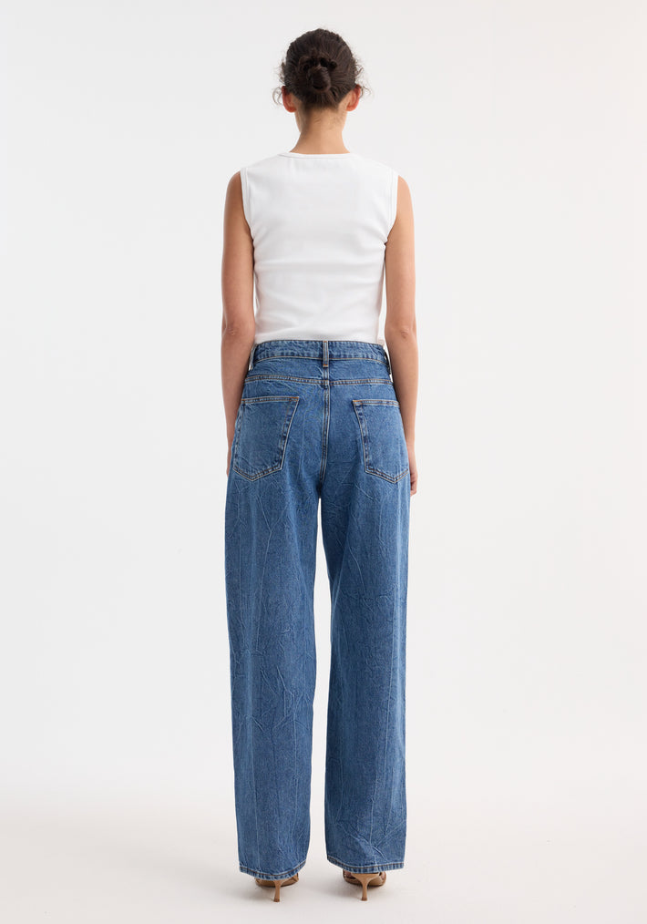 Signature baggy fit denim | mid denim blue