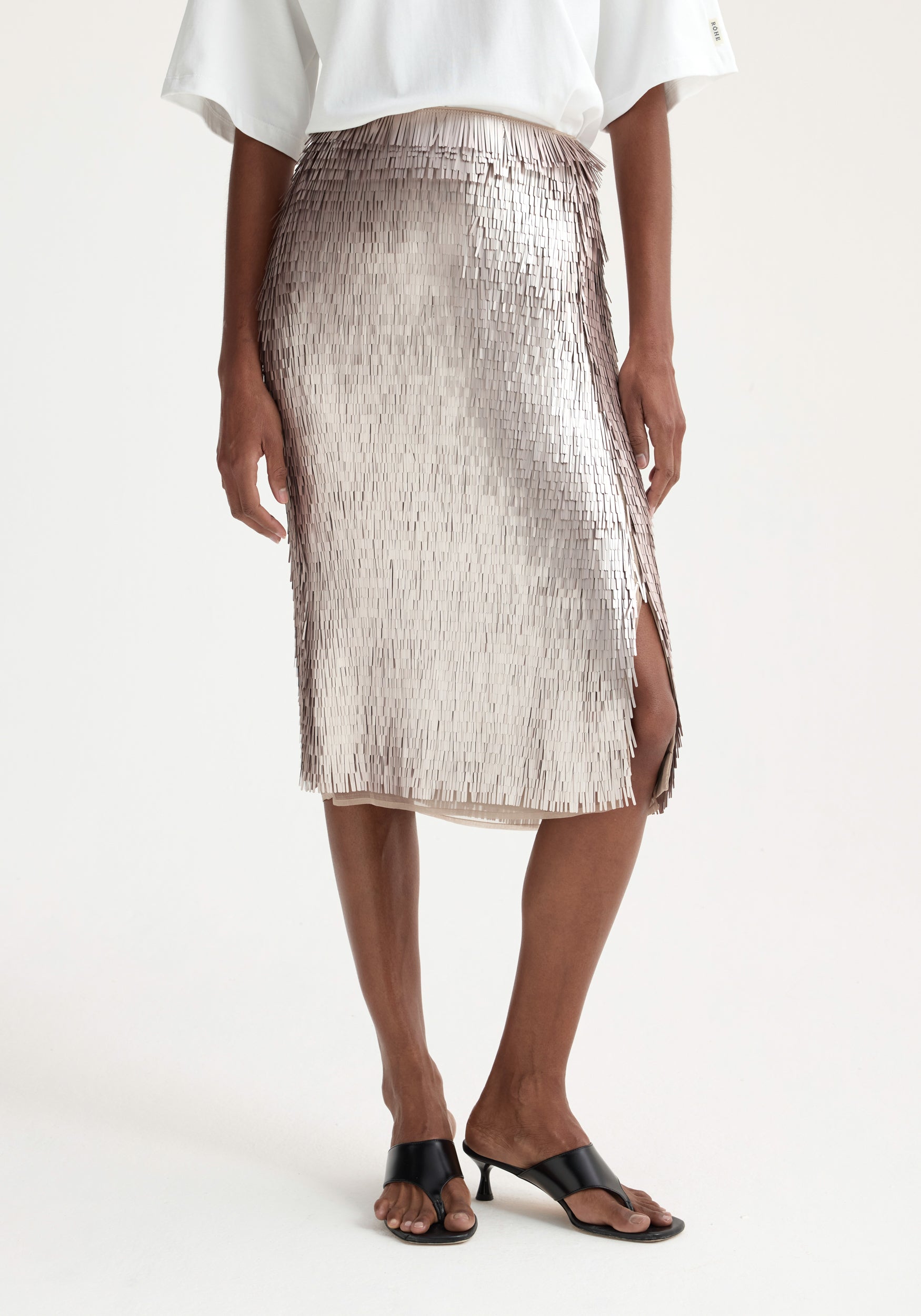 スカート Rohe Pencil skirt with silver sequins Sequin skirt– Róhe