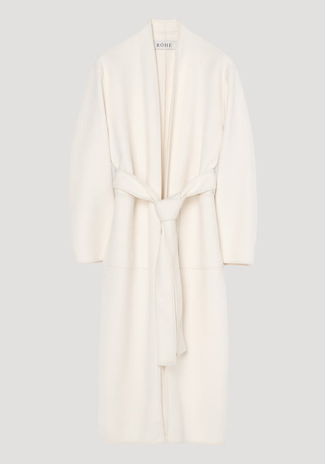 Double-faced kimono style coat | off white