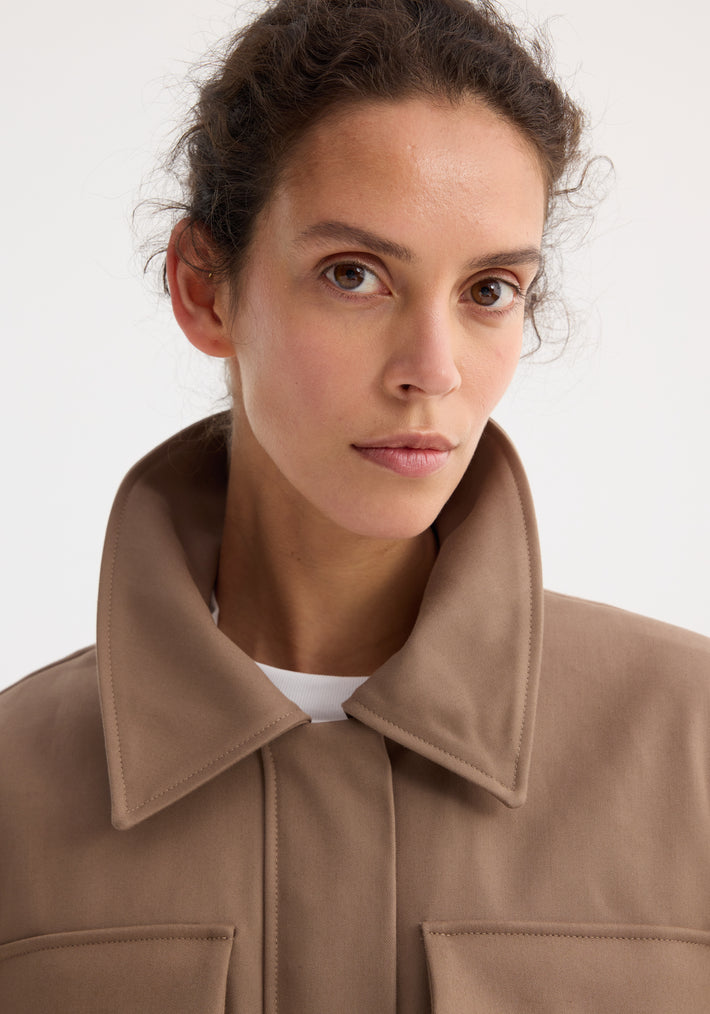 Field jacket with waist adjuster | clay