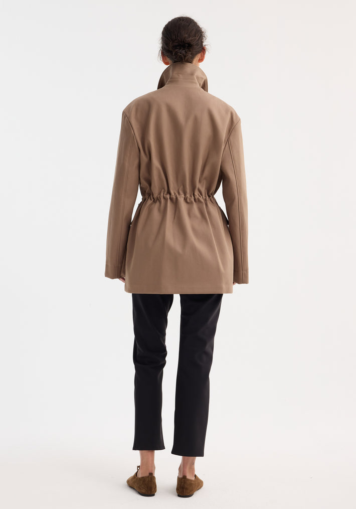 Field jacket with waist adjuster | clay