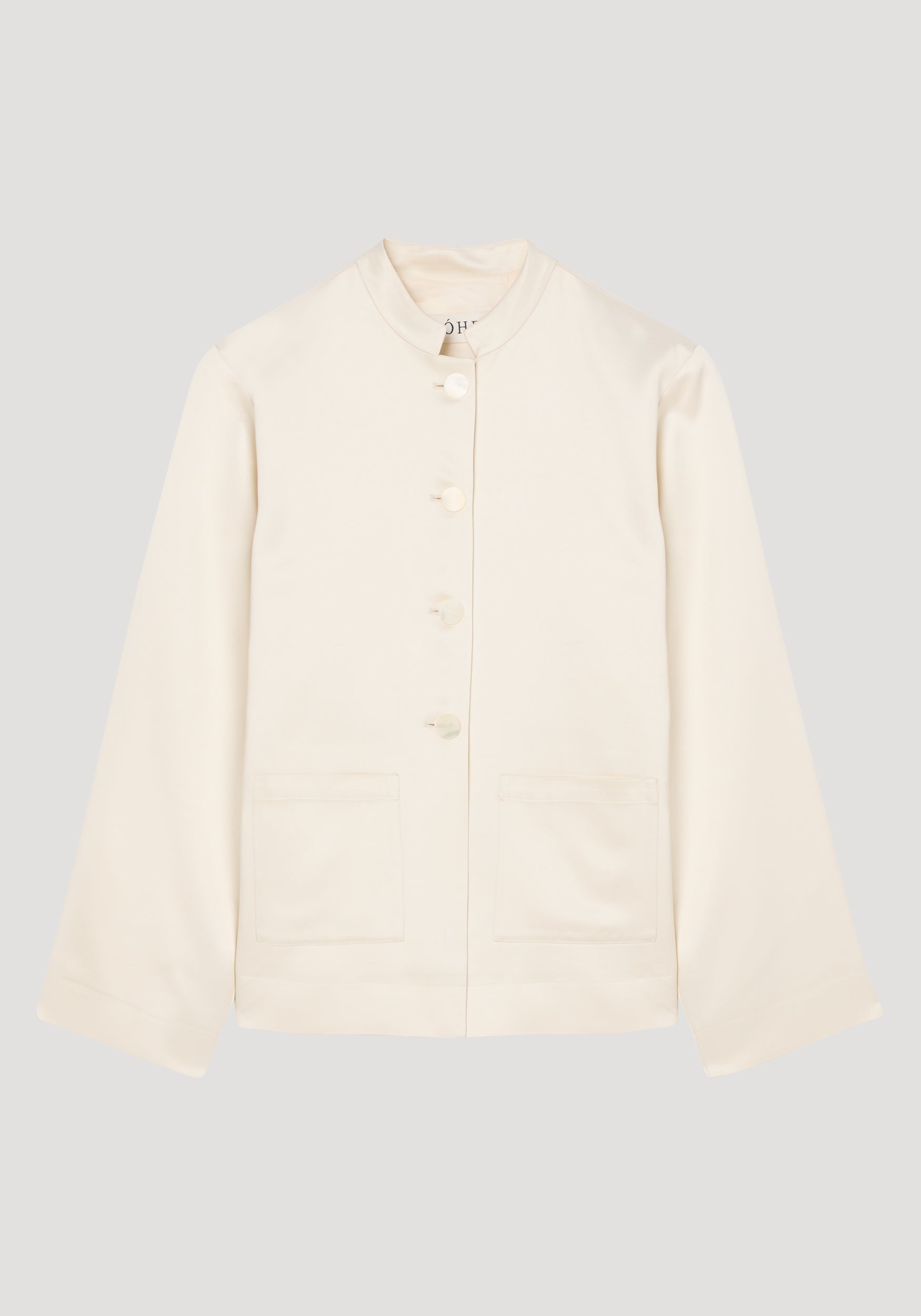 Pearl button satin jacket– Róhe