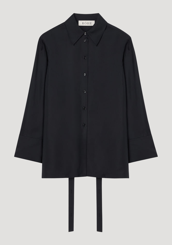 Deconstructed silk shirt | black
