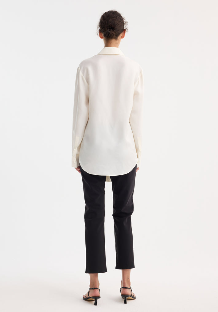 Silk knotted shirt | cream