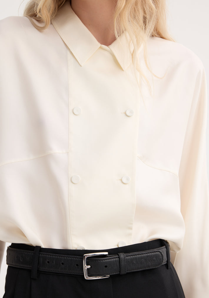 Relaxed fit button down top | cream