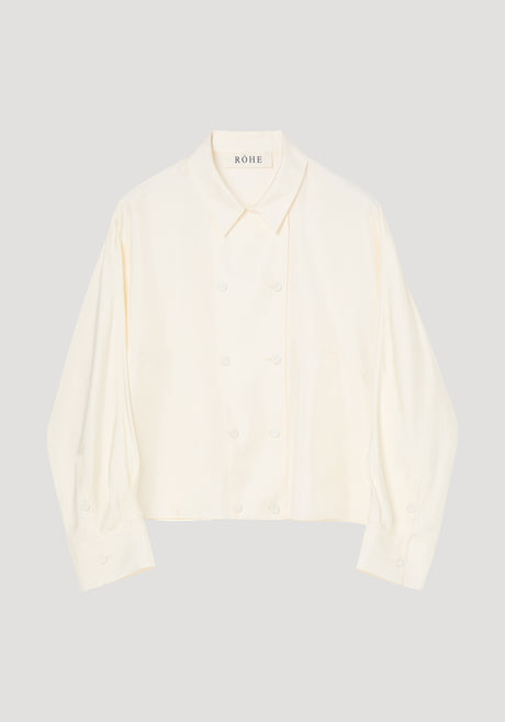 Relaxed fit button down top | cream
