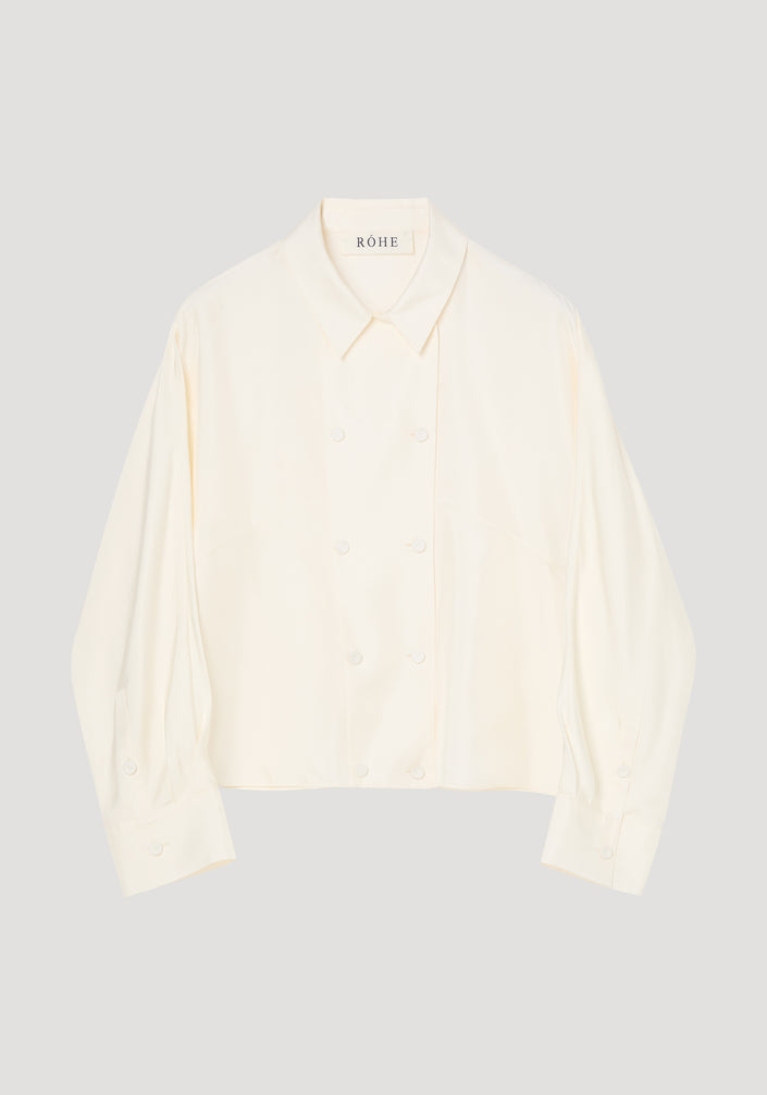 Relaxed fit button down top | cream
