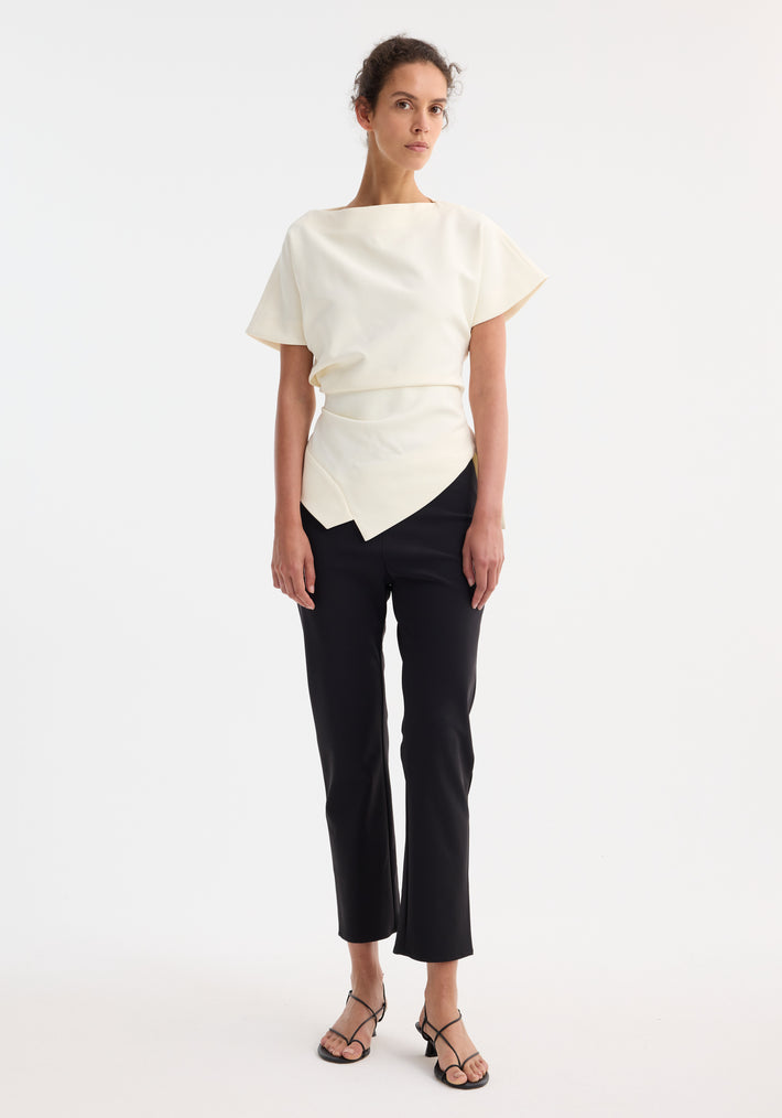 Draped lapel top | off white